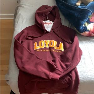burgundy loyola university hoodie 3/$20